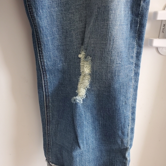 Kut From The Kloth Distressed Cuffed Boyfriend Jeans Size 16 - Picture 3 of 6